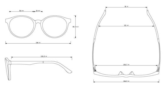 Customizable Comfortable Titan Eyewear Modern Optical Eyeglasses