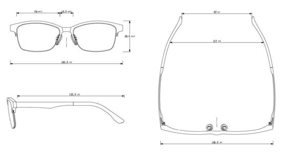 Customized Fit Trendy  Men's Optical Glasses ISO12870 Certified