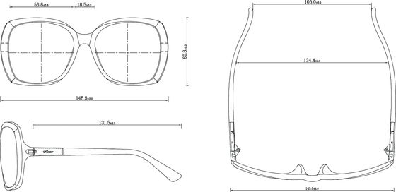 CE Certified Antibacteria Women's Optical Glasses Impact Resistance PC Lenses
